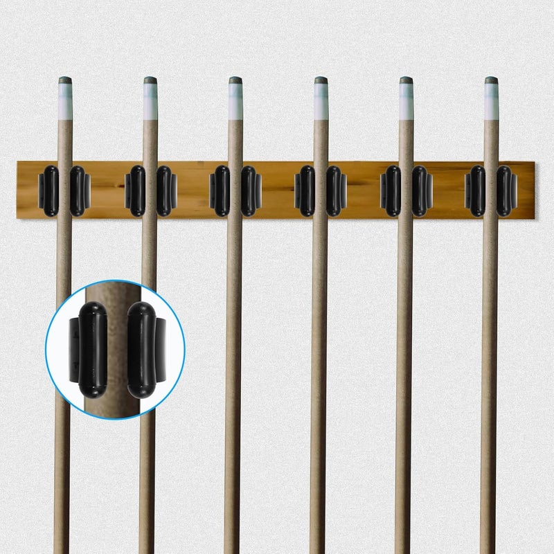 OXDFK 20 PCS Fishing Rod Clips, Wall Mounted Fishing Rod Holders, Billiards Snooker Cue Locating Clip Holder, for Fishing-Rods Billiards Cues Storage Rack - Image 5